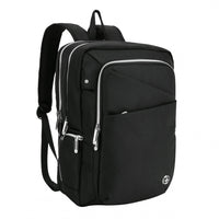 Swissdigital Design Smart Backpack KATY ROSE - Rucksack with Integrated Charging Port - Black Platinum