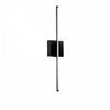Dainolite Array LED Wall Sconce Vertical 19w Matte Black White Acrylic Diffuser Lamp