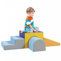 Qaba Foam Climbing Blocks For Toddlers, Kids Modular Play Set For Baby Children, Soft Play Equipment