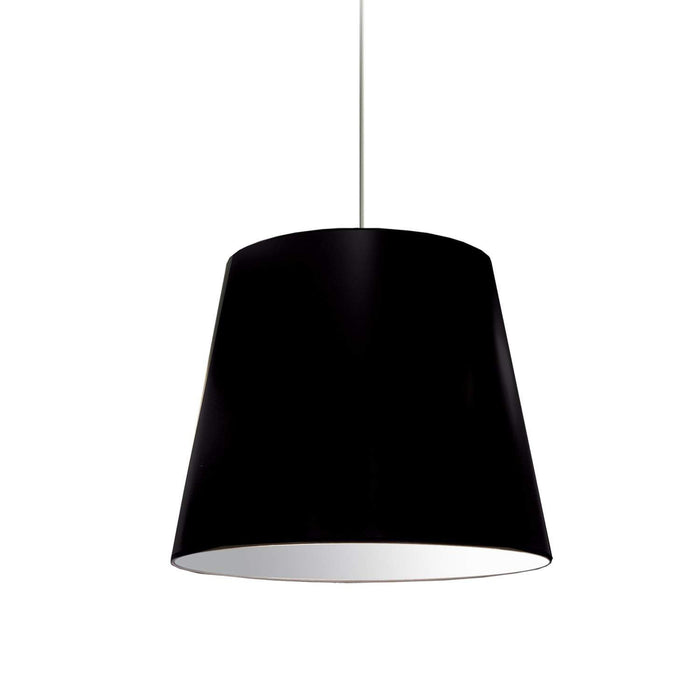 Dainolite Oversized Drum 1 Light Pendant Medium Black Shade Lamp