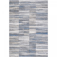 Darius Waves Cube Grey Area Rug - 6'7