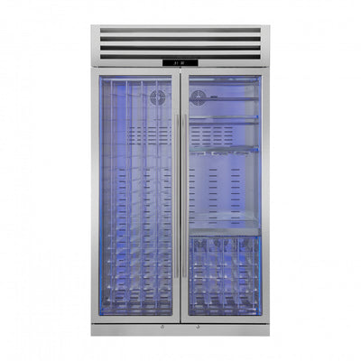 FORNO Abruzzo 48" Wine Cooler, Dual Zone, 30 cu.ft., 130 bottles Stainless steel- FWCDR6680-48S | Refroidisseur a vin Abruzzo de48" double zone,30 pi³, capacite de 130 bouteilles,acier inoxydable-FWCDR6680-48S