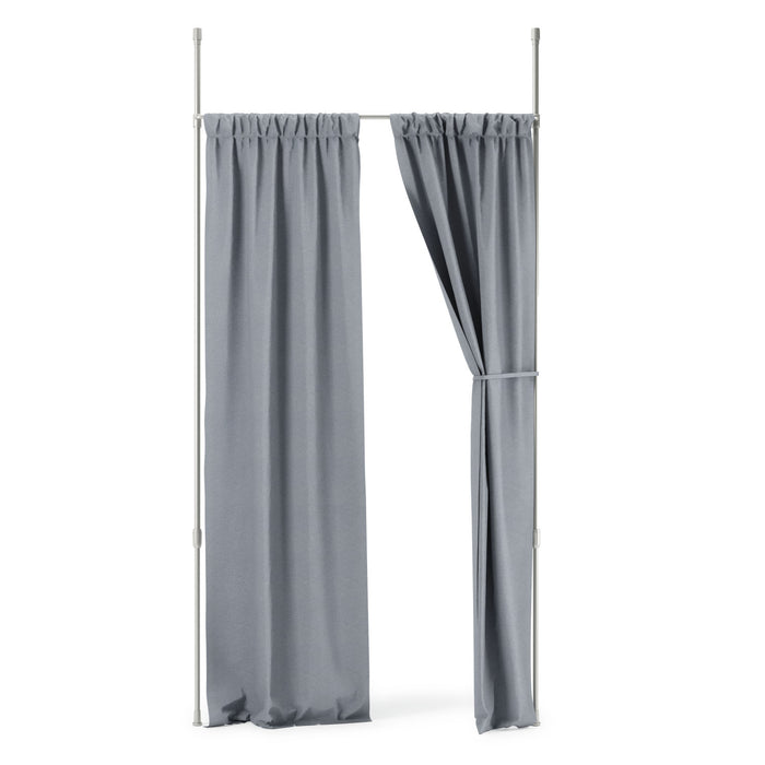 Umbra Anywhere Metallic Nickel Expandable Curtain Rod and Room Divider - 36\"-66\" 