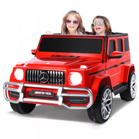 Costway 12v 2 Seats Kids Ride On Car Licensed Mercedes Benz G63 W/ Remote Control Red
