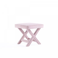 Abigail Mid-Century Modern Upholstered Velvet Accent Bench in Pink