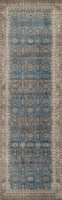 Gianna Traditional 2'6\" x 8'0\" Runner Rug in Blue Indoor Area Rug