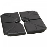 Outsunny 4 Piece Umbrella Base Stand w/ U Locking, Black