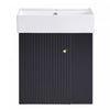 Rachel 21.6\" Floating Bathroom Vanity With Ceramic Basin, Soft-close Door, And Left Side Storage