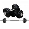 Soozier 145lbs Dumbbell & Barbell Adjustable Set Plate Bar Clamp Rod Home Gym Sports Area Exercise