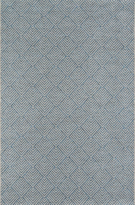 Laura Contemporary 7'10\" x 10'10\" Area Rug in Blue Indoor Area Rug