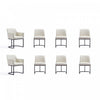 Serena Modern 8-Piece Dining Set in Ivory Dining Chair | Ensemble de salle a manger moderne Serena 8 pieces en ivoire