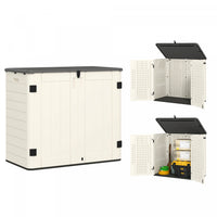 Outsunny 185 Gallon Storage Cabinet With Openable Top And Lockable Doors