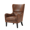 Havenwood HI-BACK Studded Accent Chair with Nailhead Trim, Brown | Havenwood Fauteuil d'Appoint HI-BACK a Clous Decoratifs, Brun