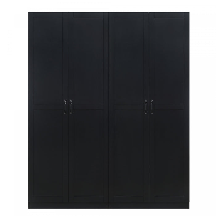 Hopkins Modern 30\" Storage Cabinet in Black (4-Shelf) - Set of 2 Armoire