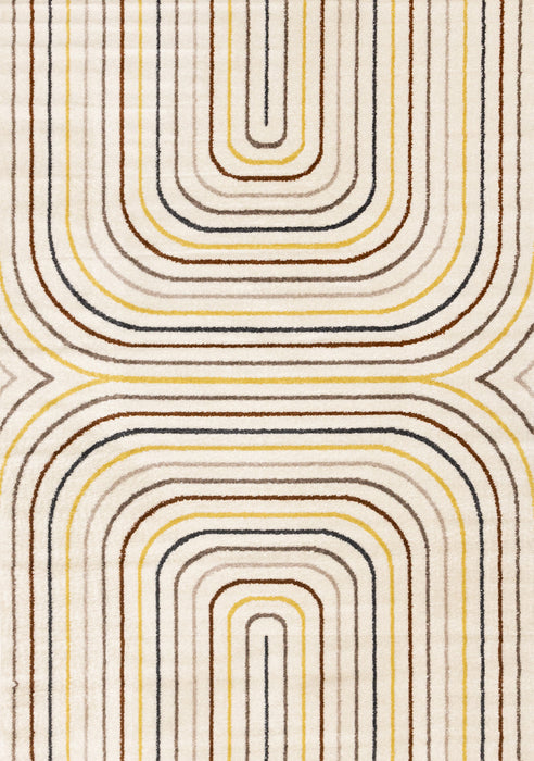 Marley Multi-Colour Double Rainbow Area Rug - 7'10\" x 10'6\"