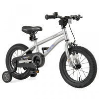 Costway 14-inch Kid's Bike For 3-5 Years Old With Adjustable Saddle & Anti-slip Handlebar Silver