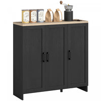 HOMCOM Modern Sideboard Buffet Cabinet with Adjustable Shelves Black