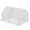 Outsunny 39\" X 28\" X 24\" Portable Mini Greenhouse Pe Grow House With Zipper Door Gardening Plant Cover Steel Frame