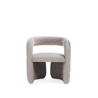 Corvette Mid-Century Modern Velvet Lounge Chair in Dove