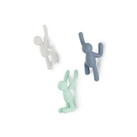 Umbra Buddy Wall Hooks - Grey and Green