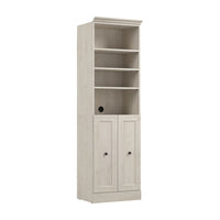 Bestar Versatile 25 W Closet Organizer with Doors - Linen White Oak