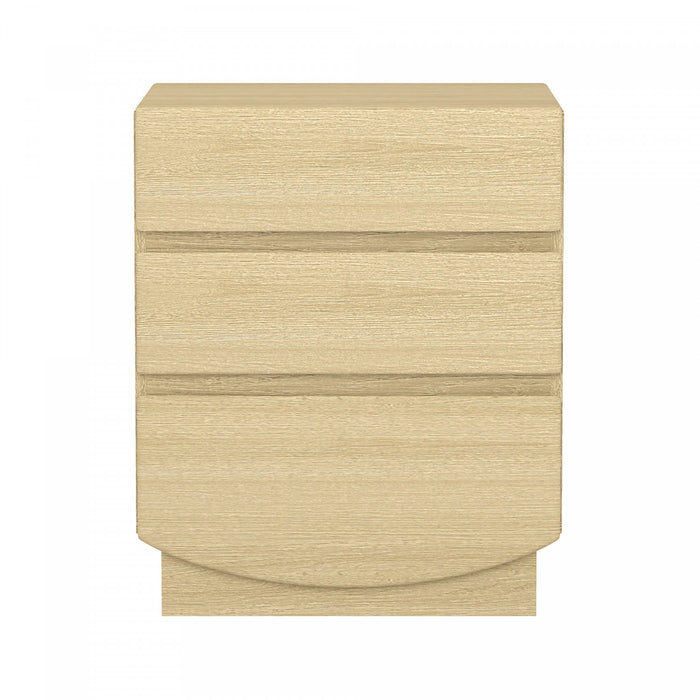 Ardea Contemporary 20\" Nightstand in Natural Oak (3-Drawer)