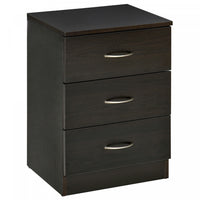HOMCOM Bedside Table, Night Stand with 3 Drawer for Bedroom