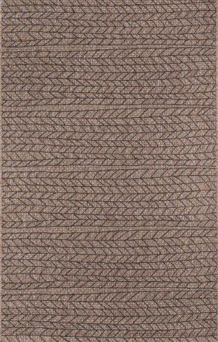 Linden Contemporary 6'7\" x 9'6\" Area Rug in Brown Indoor Area Rug