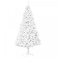 Homcom 7' Artificial Christmas Tree With 1230 Branch Tips Metal Stand White