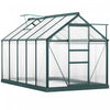 Outsunny 10.2' X 6.3' X 6.6' Clear Polycarbonate Greenhouse Large Walk-in Green House Garden Plants Grow Galvanized Base Aluminium Frame W/ Slide Door