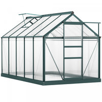 Outsunny 10.2' X 6.3' X 6.6' Clear Polycarbonate Greenhouse Large Walk-in Green House Garden Plants
