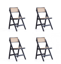 Pullman Industry Chic Wood Folding Chair in Black and Natural - Set of 4 Dining Chair