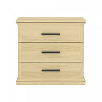Clifford Traditional Nightstand in Natural Oak (3-Drawer)