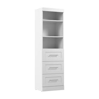 Bestar Pur 25 W Closet Organizer with Drawers - White