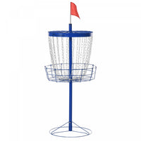 Soozier 24-Chain Portable Practice Basket for Disc Golf Target Stand Easy Assembly & Lightweight Basket w/ Carry Bag, Dark Blue