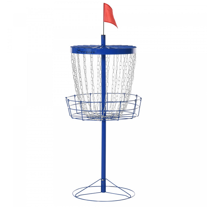 Soozier 24-Chain Portable Practice Basket for Disc Golf Target Stand Easy Assembly & Lightweight Basket w/ Carry Bag, Dark Blue