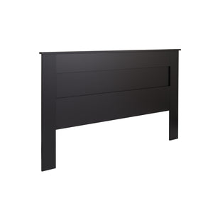 King Flat Panel Headboard - Black