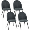 HOMCOM Set of 4 Modern Dining Chairs for Living Room, Dark Grey