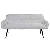 Trevin 71 in. Upholstered Dining Bench with Black Metal Legs (Seats 3)