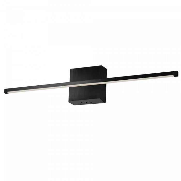 Dainolite Array LED Wall Sconce Horizontal 30w Matte Black White Acrylic Diffuser Lamp