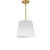 Dainolite Oversized Drum 1 Light Pendant tapered Drum Small White Shade Lamp