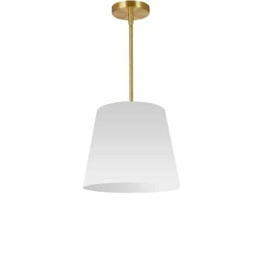 Dainolite Oversized Drum 1 Light Pendant tapered Drum Small White Shade Lamp