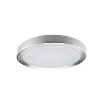 Dainolite Flynn Flush Mount 24w Satin Chrome White Diffuser Lamp