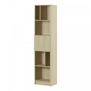 Liora 5-shelf Narrow Bookcase - Bleached Oak 