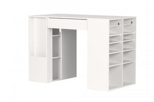 Crea Counter-height Craft Table - Pure White 