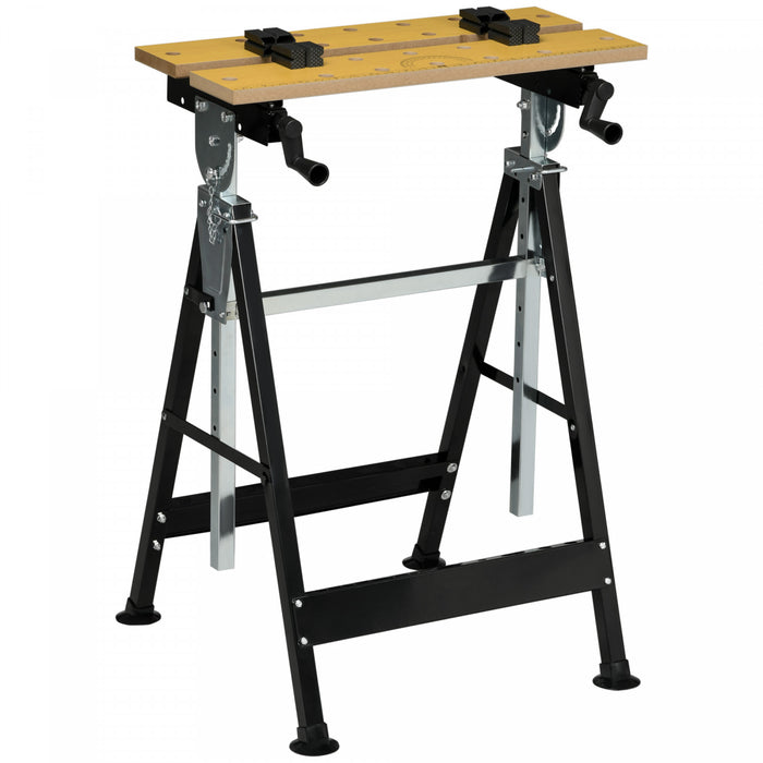 Homcom Work Bench With Adjustable Height And Angle