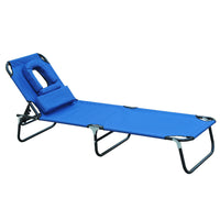 Outsunny Folding Outdoor Lounge Chair,blue