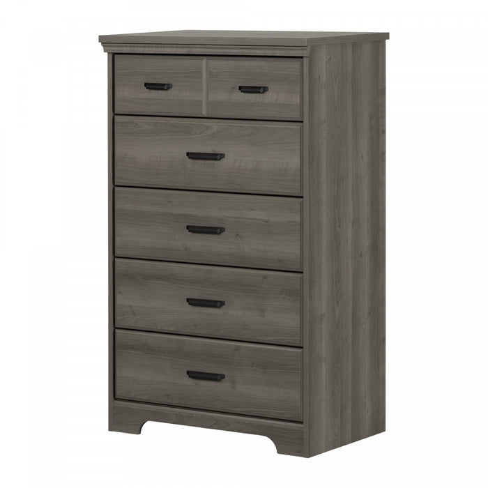 Versa 5-drawer Chest - Gray Maple