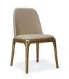 Manhattan Comfort Courding Faux Leather Dining Chair - Tan & Walnut