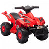 Qaba 6v Kids Atv Quad, 4 Wheeler Battery Powered Ride-On Electric Vehicle For Kids With Music, Forward, For Boys Girls Toddlers Ages 2-6 Years, Red